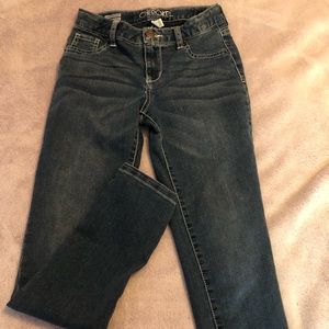 Girls super skinny adjustable waist jeans